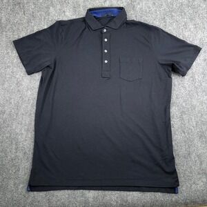Greyson‎ Polo Shirt Mens Extra Large Black Short Sleeve Wolf Logo Golf Stretch